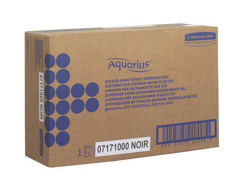 DISTRIBUTEUR D’ESSUIE-MAINS PLIÉS AQUARIUS™ NOIR - 5