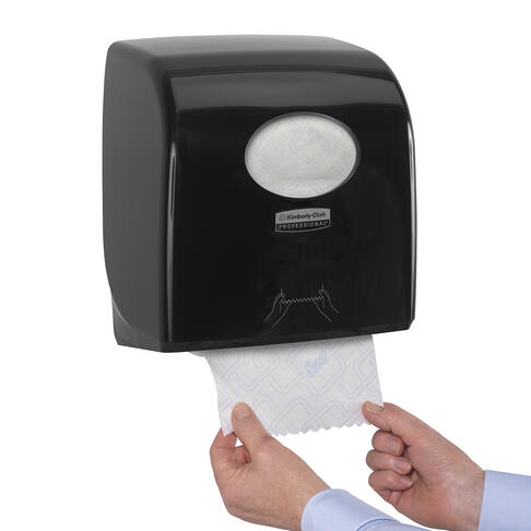 DISTRIBUTEUR D’ESSUIE-MAINS ROULEAUX AQUARIUS™ SLIMROLL NOIR PBS - 5