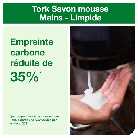 SAVON MOUSSE TORK® PREMIUM S4 LIMPIDE CARTOUCHE 1L X6 - 5