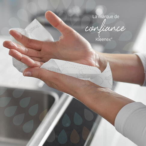 ESSUIE-MAINS PLIÉS EN V KLEENEX® ULTRA BLANC 22X32CM 96 FORMATS 3 PLIS ECOLABEL X15 - 9
