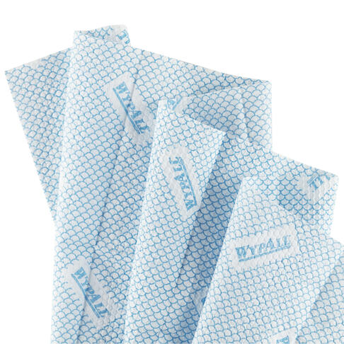 LAVETTE NON TISSEE USAGE UNIQUE WYPALL X80+ 35X34CM BLEU X30 - 5