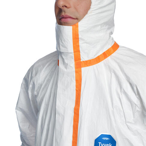 COMBINAISON BLANCHE CAPUCHE TYVEK 800J TAILLE L X25 - 5