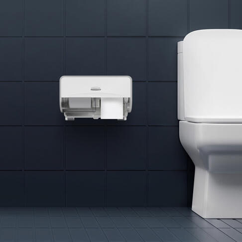 DISTRIBUTEUR DE PAPIER TOILETTE PETIT ROULEAU DOUBLE ICON™ BLANC MOSAÏQUE - 6