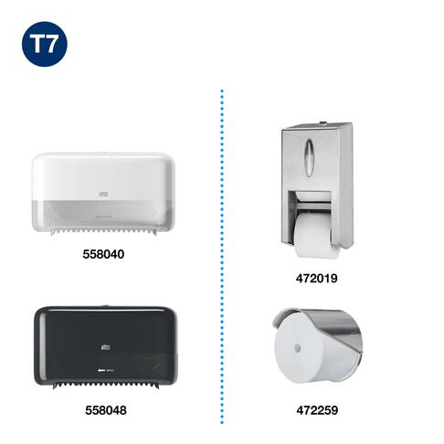 PAPIER TOILETTE PETIT ROULEAU TORK® T7  ADVANCED BLANC SANS MANDRIN 820 FORMATS 2 PLIS ECOLABEL X24 - 6