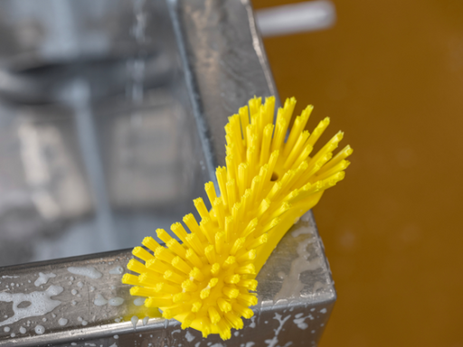 BROSSE PAPILLON A MAIN XL ALIMENTAIRE 230MM EXTRA DURE JAUNE - 6