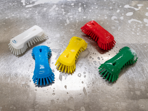 BROSSE PAPILLON A MAIN XL ALIMENTAIRE 230MM EXTRA DURE JAUNE - 8